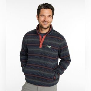 Men's L.L.Bean Sweater Fleece Pullover Print